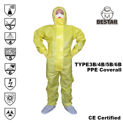 روپوش محافظ یکبار مصرف دارای گواهی CE TYPE3B/4B/5B/6B / پوشش محافظ یکبار مصرف برای محافظت از کووید