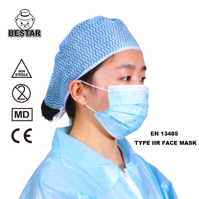 ماسک صورت یکبار مصرف 3Ply EN14683 ماسک جراحی یکبار مصرف