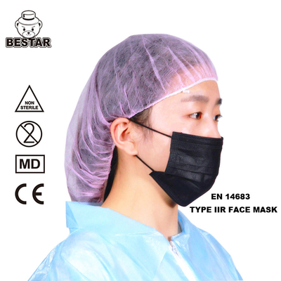 ماسک صورت یکبار مصرف غیر بافته ایزوله 3 لایه برای بیمارستان 17.5x9