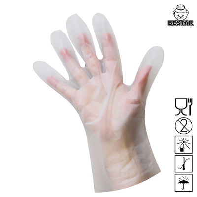 دستکش های یکبار مصرف TPE پلاستیکی شفاف برای جابجایی مواد غذایی در آشپزخانه