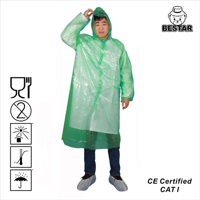 بارانی پلاستیکی یکبار مصرف ضد آب PE Rain Poncho with Hood